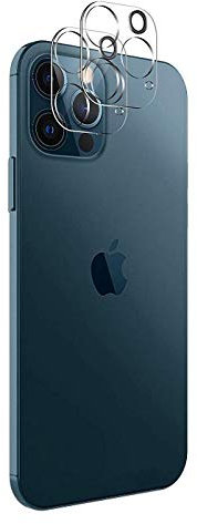 PHONILLICO Protection Caméra pour iPhone 12 PRO MAX (6,7) [Lot de 2] Verre Trempe Intégral Lentille Appareil Photo Arrière