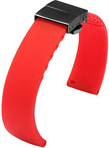 Shieranlee 18MM Montre Bracelet avec Quick Release Pins & Boucle Déployante Para Fossil Q, Runway, Ticwatch C2 Rose Gold; Withings/Nokia Activité Pop, Steel, Steel HR 36mm