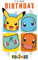 Carte d'anniversaire officielle Pokémon