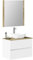Baikal Conjunto de Mueble de baño Duo, Incluye Lavabo. Mueble Suspendido en Pared con Lavabo cerámico. Varios Acabados y Medidas. Mueble MONTADO.