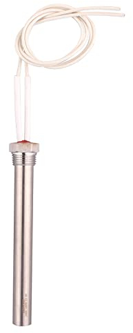 DERNORD Heizelement Patronentyp Elektroheizung 240V 500W 1/2 Zoll 20.95MM BSP Gewinde Edelstahlflansch DIY Edelstahl Heizelement
