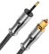 EMK - Cable Toslink a Mini Toslink de 3,5 mm SPDIF óptico de 3,5 mm a adaptador de cable de audio óptico para Home Theater (1M, Óptico Mini Toslink de 3,5MM, Plateados)