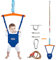 FUNLIO Saltador de Puerta con un Gancho de Techo para bebé （6-24 Meses Juego de Ejercicio de Columpio para Jugar en Interiores/Exteriores para bebé, con Cadena Ajustable, fácil de Montar y almacenar