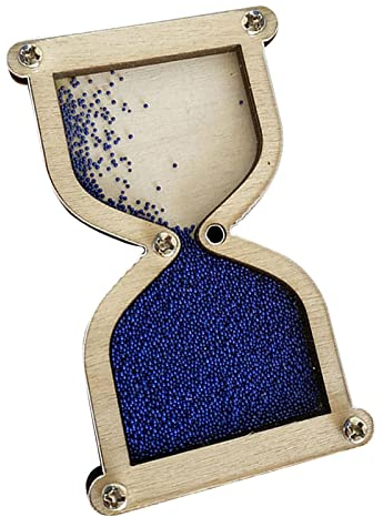 Hellery Jouet sablier en Bois pour bébé Jouet éducatif précoce, Accessoires de Bricolage Montessori Planche occupée pour bébé pour Enfants 3 4 5 6 7 8 Cadeaux - Bleu foncé