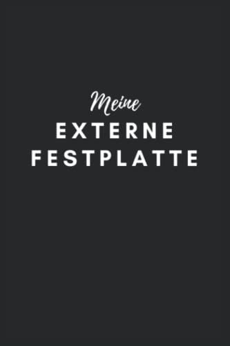 Meine externe Festplatte: lustiges Notizbuch | 120 karierte Seiten | ca. DIN A5 | Notizblock, Tagebuch, Planer mit lustigem Spruch