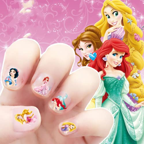 Nagelsticker,Selbstklebend Nagelaufkleber 6 Blatt Cartoon Prinzessin Nail Art Abziehbilder DIY Nail Art Dekoration für Frauen Mädchen Kinder