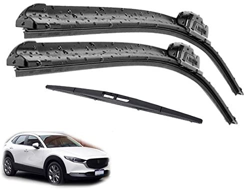 REXGEL Front & Rear Wischerblätter Set Kit Für Mazda CX-30 CX30 2019 2020 2021 2022 Auto Windschutzscheibe Scheibenwischer 26 + 16 + 14 Scheibenwischer