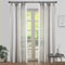 MRTREES Scheibengardinen Gardinen Schals 2 Set 245x140 cm Vorhänge Halbtransparent Dunkelgrau Grau und Weiß Curtains Living Room