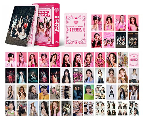 55 Stück (G) I-DLE Lomo Fotokarten (G) I-DLE I FEEL Neues Album Photocards (G) I-DLE Allergy Mini Lomo Cards Photocards Geschenk für Fans Mädchen (G) I-DLE (I FEEL2)