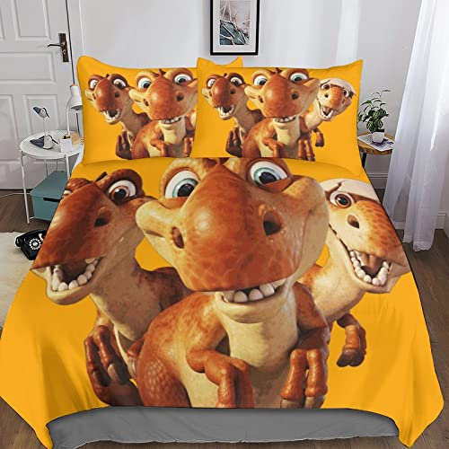 CIFEAR Bettwäsche 3D Ice Age Bettbezug Set Double(200x200cm) Bettwäsche Set Bettbezüge Mikrofaser Bettbezug Mit Reißverschluss Und Kissenbezug