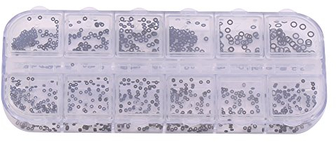 Piercing O-Ring, Akozon O-Ring Uhr, 24 Größen 1,4–2,8 mm Sortiment O-Ringen, Gummischeiben Dichtungs Elektrische Dichtungssatz Nitrile O-Ring Sortiment Metrische Dichtungsringe O-Ringe Box Set fü