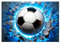 WallArena - Vlies Fototapete Kinderzimmer 416x254 cm Junge Fussball 3D Effekt blau - Fototapeten Tapeten für Kinder Kindertapete Kinderzimmertapete - Vliestapete Wandtapete Tapete 3D Effekt