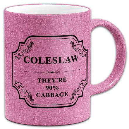 Co-Worker Nicknames (Coleslaw) Funny Novelty Pearl Glitter Mug - Pink