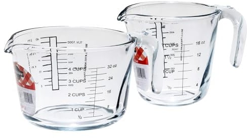 Ôcuisine® Jug Glass Set | Extreme Resistance | Freezer Safe - Microwave Safe | Borosilicate Glass | Made in France (Jug Set of 2 (0.5, 1LT))