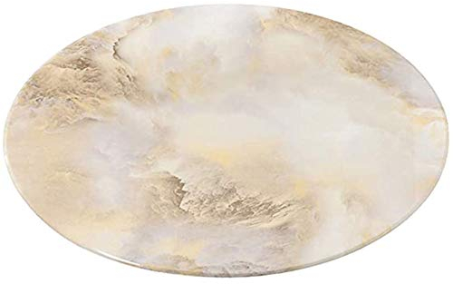 Genérico Plato Giratorio de mármol, Mesa de Comedor, Plato Giratorio, Bandeja giratoria para Servir, Vidrio Templado Horizontal, Elementos Simples y de Moda, Bordes Lisos, fácil de Limpiar