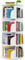 SpaceAid 4-Etagen-Drehbares Bücherregal, Lazy Susan, 360°-Drehung, Aufbewahrung, Rundes Karussell, Eck-Organizer, Weiß
