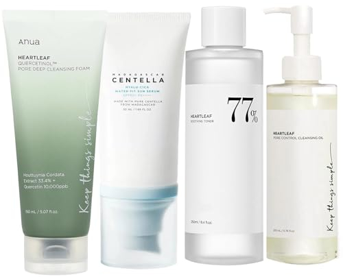 Quercetinol Pore Deep Ceanseing Foam Gesichtsreinigung 150 ml+Porenkontroll-Öl Controlling Cleansing Oil 200ml, Facial Cleanser, Daily Blackhead Removal (4 Stück-A)