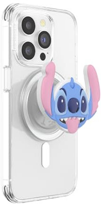 PopSockets Phone Grip for MagSafe, Secure Magnetic Phone Grip & Stand, Hands-Free Kickstand, Wireless Charging Compatible, Disney - PopOut Dreamy Stitch
