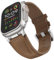 Bouixel Correa de piel auténtica para Apple Watch Ultra 2 de 49 mm, 45 mm, 44 mm, 42 mm, para hombre, correa de cuero duotono con conectores de metal para iWatch Ultra Series SE 9 8 7 6 5 4 3, Cuero,