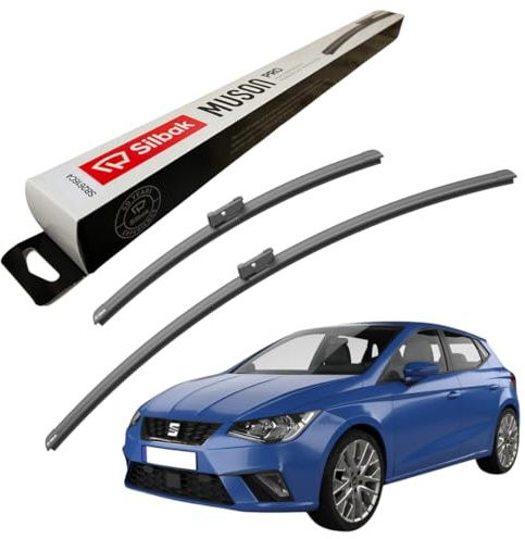 Silbak Windscreen Wipers, fits for SEAT IBIZA (2017 ONWARDS) Front Wiper Blades, 650mm/400mm