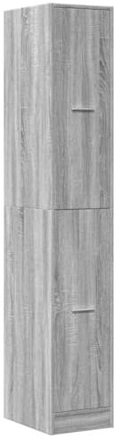 vidaXL Armoire apothicaire Sonoma Gris 30x41x174,5cm Bois d'ingénierie, Coffre d'apothicaire, Meuble d'apothicaire, Coffre à tiroirs d'apothicaire