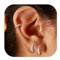 Roheafer 3-4 Paare 925 Sterling Silber Ohrringe Set für Damen 18K Vergoldet Stud Huggie Ohrringe Sets für Mehrere Piercing Hypoallergene Kleine Silber Hoop Ohrringe Stack für Empfindliche Ohrringe