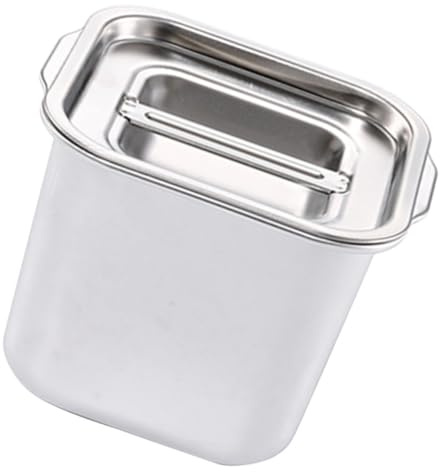 KICHOUSE Gewürztopf Mit Deckel Aus Edelstahl Vielseitiger Gewürzbehälter Für Küche Quadratischer Behälter Mit Großer Öffnung Für Gewürze Organisieren Und Lagern