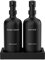Black Soap Dispenser Bathroom Set - Hand Soap and Lotion Dispenser Set with Tray,Modern Bathroom Decor & Accessories. (Black)