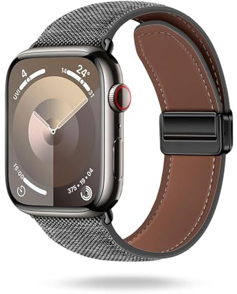 ONEFLOW Denim Loop kompatibel mit Apple Watch, Armband aus Jeans Stoff, Ersatzarmband in Demin Design, Textil iWatch Armbänder Damen Herren Ersatz Watch Band Magnetisch