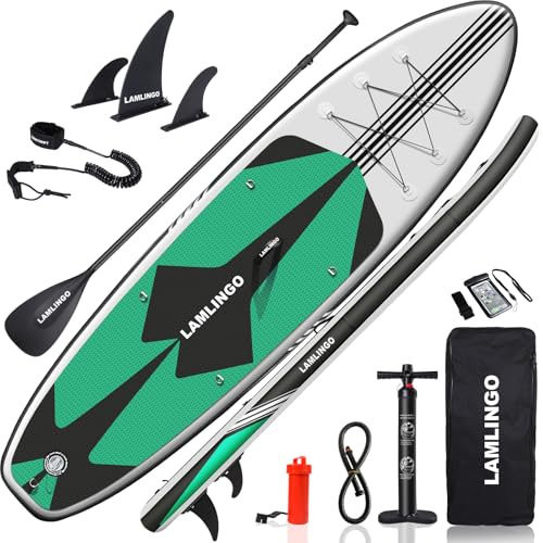 Rolimate SUP Board Paddle Board Dickes Stand Up Paddling SUP Board Set für Sport Rudern/Rucksack/Spule Leine/Leash/Mobiles Wasserdichtes Gehäuse