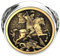 Ring Ornamente, Souveräner Herrenring, St.-Georgs-Porträt, Gold-Silber-Farbe, römischer Soldat-Drachenring for Männer, Wikinger-Schmuck