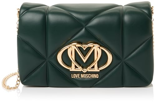 Love Moschino Tasche aus Polyurethan-Kunststoff, gepolstert, grün, grün, Einheitsgröße