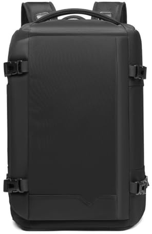 GYakeog 43L Reiserucksack TSA Freundlich Groß Laptop Rucksack für 17 Zoll Fahrradrucksack Wasserdichte für Arbeit Büro Uni Reise Wandern-Schwarz