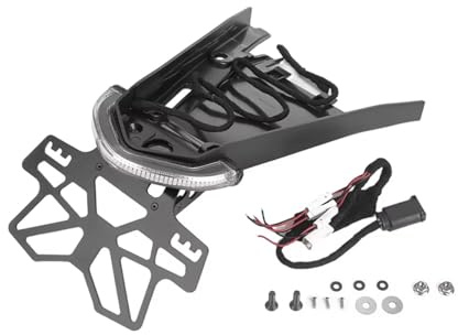 TREGOO Compatible With RNINET For R9T Tail Turn Signal Light License Plate Holder Motorcycle Accessories Motorcycle License Plate Frame Motorbike Plate Holder(For L tail)