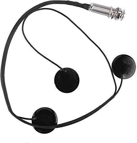 SEAFRONT Instrumenten-Tonabnehmer, Harfen-Tonabnehmer, Arpa-Zubehör, Piezo-Wandler aus Schwarzem Metall für Harfensaiten-DIY-Ersatzteile, Einfacher Anschluss mit 6, 35-mm-Audiokabel-Ausgangsanschluss