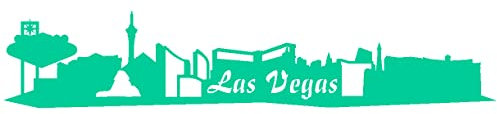 Samunshi® Aufkleber Las Vegas Skyline Autoaufkleber 100 x 19cm türkis