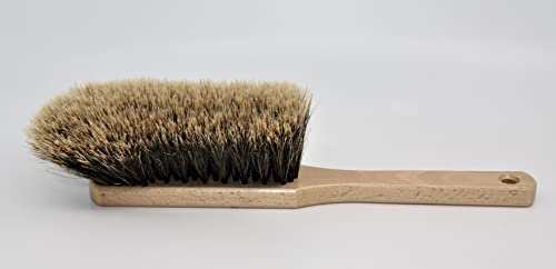 MAAJ Premium HANDFEGER MIT GESPALTENER ROSSHAAR-BESTÜCKUNG WIE ZU Omas Zeiten - SEHR WEICH - Made IN Germany