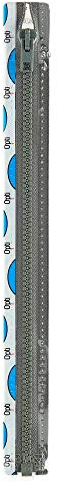 Opti P60-45-00002 Reißverschluss, 100Prozent Polyester, 00002 Grau, 45cm