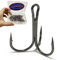 Treble Fishing Hooks,100pcs High Carbon Steel Sharp Triple Hook Strong Round Bend Treble Hooks Barbed Hard Lure Spoon Fish Hook for Bass Trout Freshwater Saltwater Fishing,Size: 2#-14# (8#_100pcs)