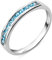 MIORE Ring Damen Weißgold 9 Karat / 375 Gold Blauer Topas (52 (16.6))