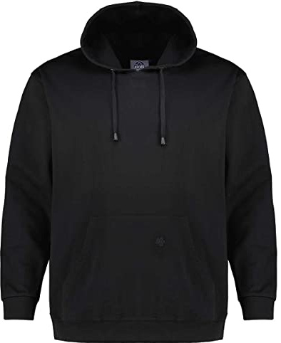 Ahorn Sweatshirt Übergröße schwarz Kapuze, Größe:10XL