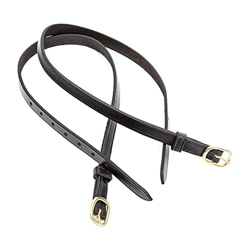 BLENHEIM LEATHER SPUR STRAPS HORSE EQUESTRIAN RIDING CONTROL black size 0.5 Adult