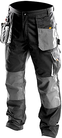 NEO TOOLS Profi Arbeitshose Multifunktion Bundhose, Sicherheitshose, Oxford-Stoffverstärkungen, verstärkte Taschen, Dreifachnähte, Kniepolsterlöcher, Berufsbekleidung Hose Gr. 50 (M)