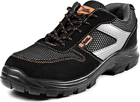 BLACK HAMMER Sicherheitsschuhe Herren Verbundstoff Kappe Und Kevlar Zwischensohle Atmungsaktiv Leicht Arbeitsschuhe Metallfrei Knöchelhoch Reflektierende Wanderschuhe S1P SRC 1997 (44 EU)