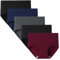 INNERSY Womens Underwear High Waisted Knickers Cotton Panties Ladies Pants Full Briefs Multipack 5 (14, Deep Winter)