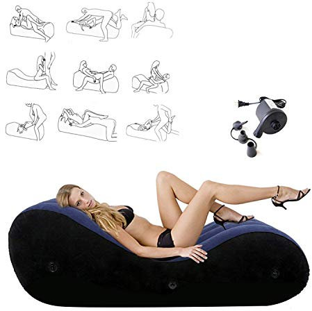 Zooma Sex Bett Aufblasbare Kissen Stuhl Sofa, Mehrzweck Aufblasbares Sex Lendenkissen, Sex Kissen Aufblasbar Sofa mit Elektrischer Pumpe, Bondage Sexmöbel Erotik SM Sex-Spielzeug für Paare