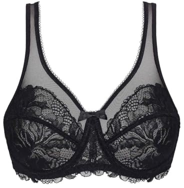 Dim Femme – Soutien-Gorge Generous Essentiel x1 | avec Armatures | Maintien Confortable | Dentelle & Tulle Transparent