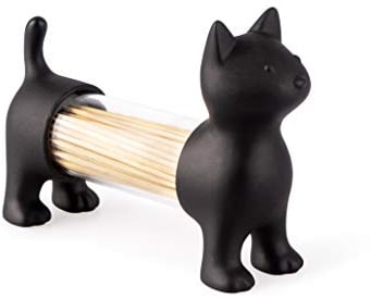 Balvi P stuzzicadenti & saliera e pepiera Cat Colore Nero a Forma di Gatto Acrilico
