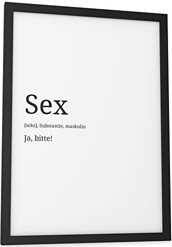 Papierschmiede® Definition: Sex (Ja, bitte), DIN A4 (21x30 cm), Poster für Wohnzimmer, Schlafzimmer, Küche, Esszimmer, Wandbild Geschenk Wanddeko - ohne Rahmen
