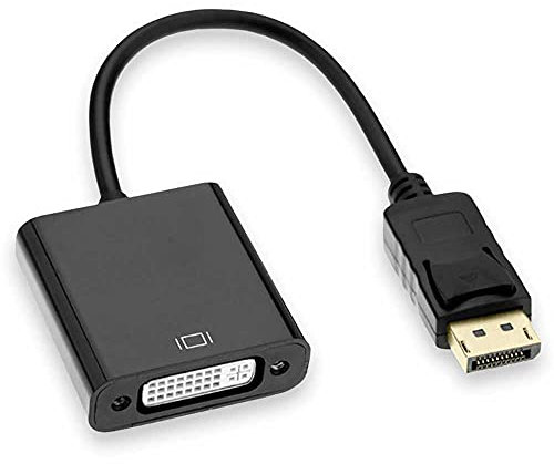 OcioDual DisplayPort Male auf DVI Female Adapter Schwarz M/F Display Port DP Verbindungskabel Konverter Full HD 1080p für Laptop